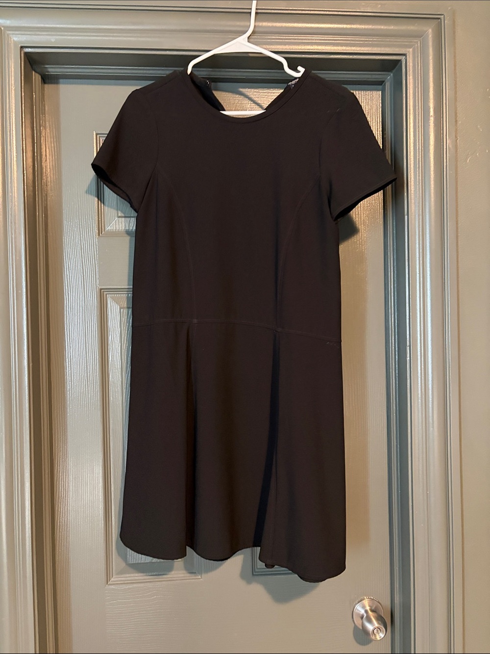 Madewell Black Short-Sleeve Mini Dress